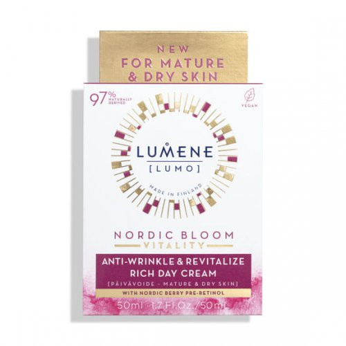 Lumene Nordic Bloom Vitality Anti-Wrinkle & Revitalize Rich Day Cream Dieninis veido kremas 50ml