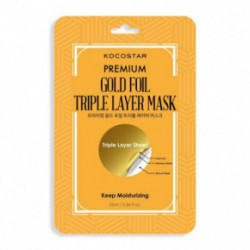 Kocostar Gold Foil Triple Layer Mask Prabangi lakštinė veido kaukė 1 vnt.
