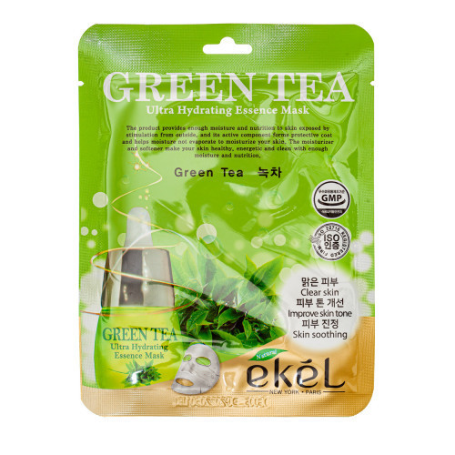 Ekel Ultra Hydrating Essence Mask Green Tea Lakštinė veido kaukė su žaliąja arbata 1 vnt.