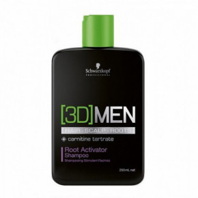 Schwarzkopf Professional 3D Men Root Activating Vyriškas plaukų augimą skatinantis šampūnas 250ml
