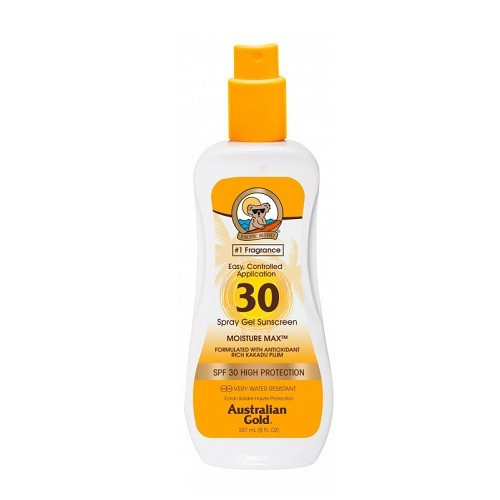 Australian Gold Spray Gel Sunscreen SPF30 Purškiamas pienelis nuo saulės 237ml