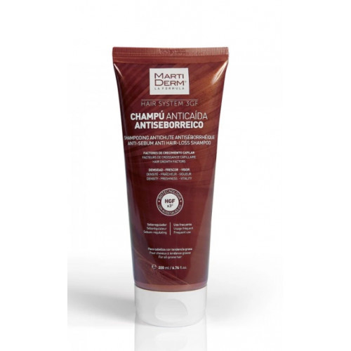 MartiDerm Hair System Anti-Sebum Anti Hair-Loss Shampoo Antiseborėjinis šampūnas nuo plaukų slinkimo 200ml