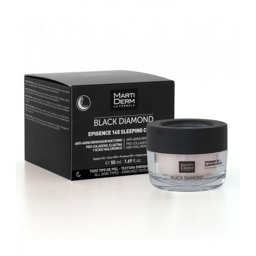 MartiDerm Black Diamond Epigence 145 Sleeping Cream Atkuriamasis naktinis kremas stabdantis odos senėjimą 50ml