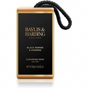 Baylis & Harding Signature Men's Black Pepper & Ginseng Soap on a Rope Vonios muilas vyrams 200g