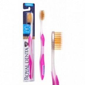 Royal Denta Gold Medium Toothbrush Dantų šepetėlis vidutinio minkštumo Pink