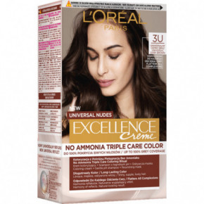 L'Oréal Paris Excellence Creme Universal Nudes Ilgalaikiai plaukų dažai 3U Universal Dark Brown