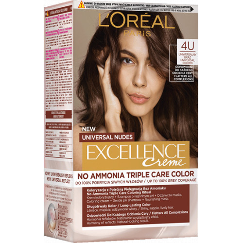 L'Oréal Paris Excellence Creme Universal Nudes Ilgalaikiai plaukų dažai 1U Universal Black