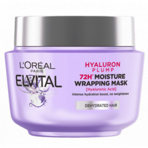 L'Oréal Paris Elvital Hyaluron Plump 72H Moisture Wrapping Mask Drėkinanti plaukų kaukė 300ml