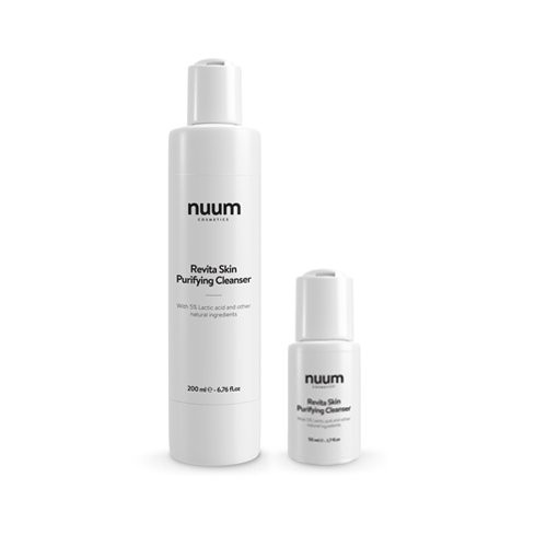 Nuum Cosmetics Skin Purifying Cleanser Prausiklių rinkinys su 5% pieno rūgštimi