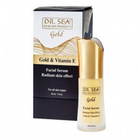 Dr. Sea Facial Serum Radiant Skin Effect Serumas veidui su auksu ir vitaminu E 30ml
