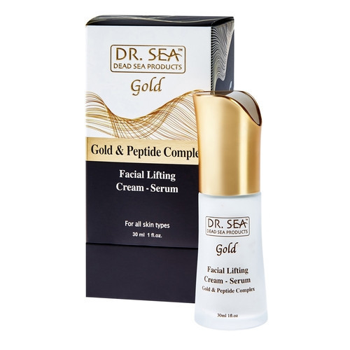 Dr. Sea Facial Lifting Cream-Serum Stangrinantis kremas-serumas veidui su auksu ir peptidais 30ml