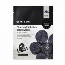 Mizon Charcoal Solution Black Mask Veido kaukė 25g