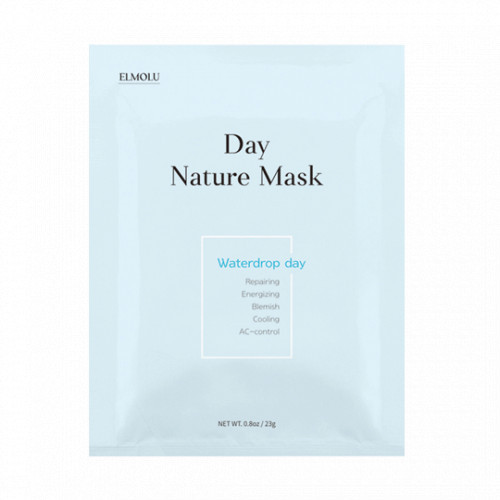 Elmolu Day Nature Mask Waterdrop Day Lakštinė veido kaukė išsausėjusiai odai 23g
