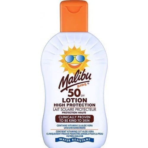 Malibu Kids High Protection Lotion SPF50 Apsauginis losjonas nuo saulės vaikams 200ml
