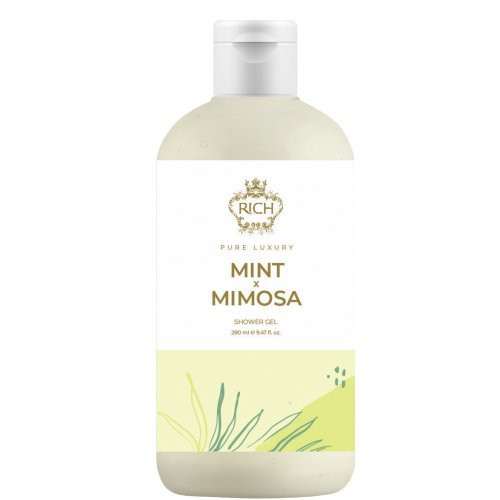 Rich Pure Luxury Mint & Mimosa Shower Gel Drėkinamoji ir maitinamoji dušo želė su tropiniu aromatu 280ml