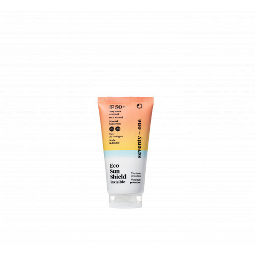 SeventyOne Percent Eco Sun Shield Invisible SPF50+ Mineralinė apsauga nuo saulės veidui 50ml