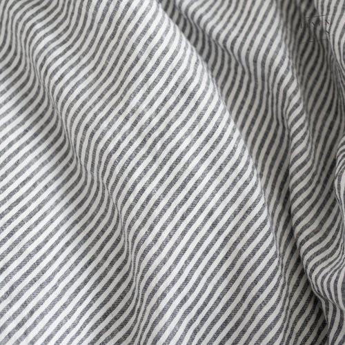 Linen Tales Thin Black Stripes Linen Duvet Cover Set Lininis patalynės užvalkalų komplektas 200x200/50x70*2