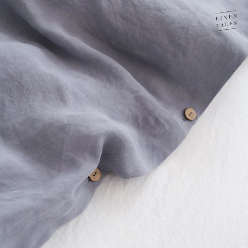 Linen Tales Dapple Grey Hemp Duvet Cover Set Kanapių pluošto patalynės komplektas 200x200/50x70*2