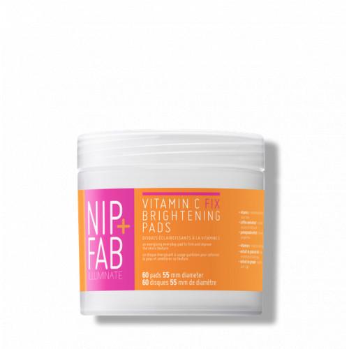 NIP + FAB Vitamin C Fix Brightening Pads Valomieji padeliai veidui su vitaminu C 60vnt.