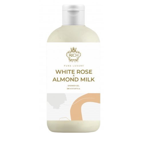 Rich Pure Luxury White Rose & Almond Milk Shower Gel Drėkinamoji ir maitinamoji dušo želė su švelniu gėlių aromatu 280ml