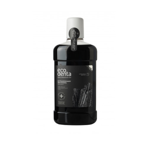 Ecodenta Juodas balinamasis burnos skalavimo skystis su juodąja anglimi 500ml