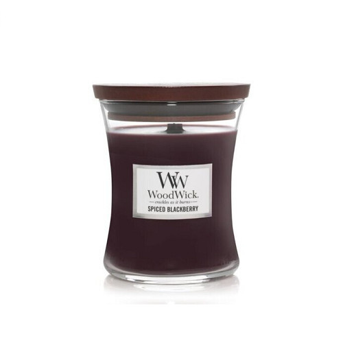 WoodWick Spiced Blackberry Candle Žvakė Heartwick