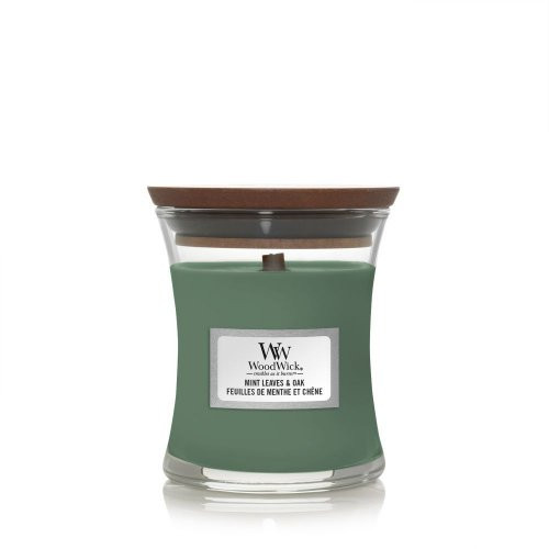 WoodWick Mint Leaves & Oak Candle Žvakė Heartwick