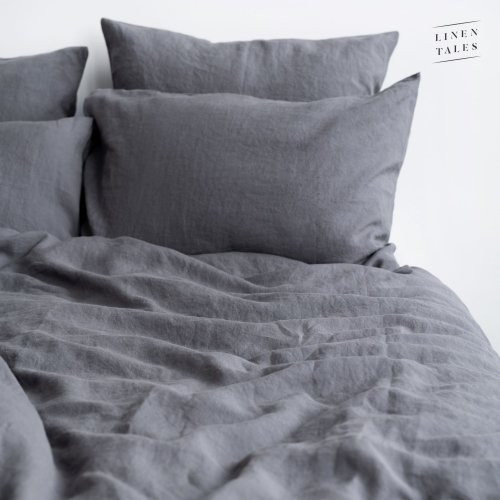 Linen Tales Linen Pillowcase Lininis pagalvės užvalkalas Dark Grey