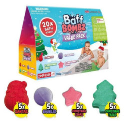Zimpli Kids Christmas Baff Bombz Value Set Kalėdinis šnypščiančių vonios bombų rinkinys vaikams