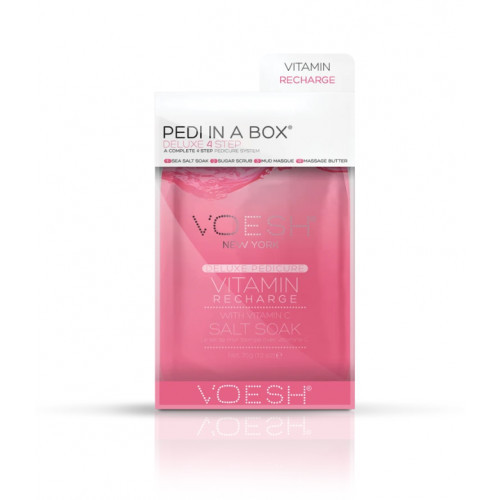 VOESH Pedi In A Box Deluxe 4in1 Vitamin Recharge Procedūra kojoms Rinkinys