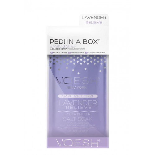 VOESH Basic Pedi In A Box 3in1 Lavender Relieve Procedūra kojoms Rinkinys