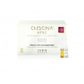 Crescina Transdermic Technology Complete Treatment 1300 Woman Ampulių kompleksas moterims 20amp. (10+10)