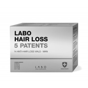 Crescina Labo HAIR LOSS 5 Patents Anti-Hair Loss Vials Ampulės stabdančios plaukų slinkimą, vyrams 14amp.