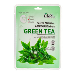 Ekel Super Natural Ampoule Mask Green Tea Veido kaukė su žaliąja arbata 25g