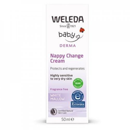 Weleda White Mallow Nappy Change Cream Kūno pienelis su svilarožėmis 50ml