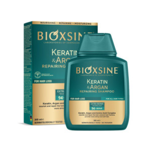 Bioxsine Keratin & Argan Repairing Shampoo Atstatomasis plaukų šampūnas 300ml