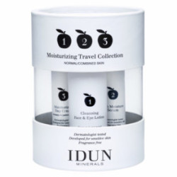 IDUN Moisturizing Travel Collection Kelioninis rinkinys 30ml+15ml+15ml