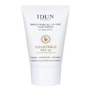 IDUN Smoothing All-In-One Face Cream SPF25 Apsauginis veido kremas su niacinamidu 30ml
