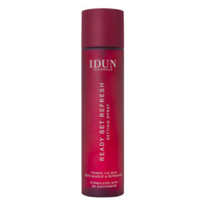 IDUN Ready Set Refresh Setting Spray Daugiafunkcinė veido dulksna su niacinamidu 100ml