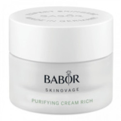 Babor Skinovage Purifying Cream Rich Praturtintas antibakterinis veido kremas riebiai odai 50ml