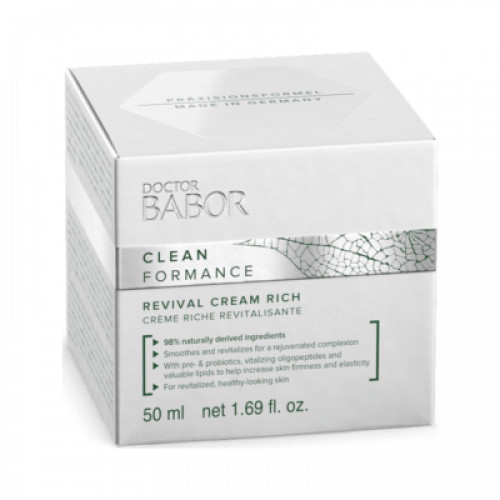 Babor Clean Formance Revival Cream Rich Stiprinamasis veido kremas 50ml