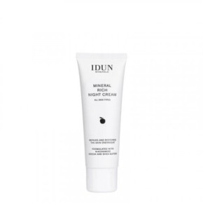 IDUN Rich Night Cream Naktinis veido kremas su niacinamidu visiems odos tipams 50ml
