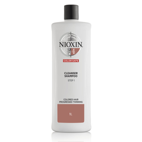 Nioxin SYS4 Cleanser Shampoo Plaukų ir galvos odos šampūnas dažytiems, stipriai retėjantiems plaukams 300ml