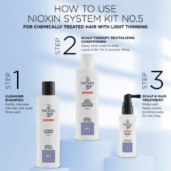 Nioxin SYS5 Care System Trial Kit Plaukų priežiūros rinkinys chemiškai paveiktiems, nestipriai retėjantiems plaukams Small