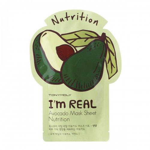 TONYMOLY I'm Real Avocado Sheet Mask Maitinanti veido kaukė 21ml