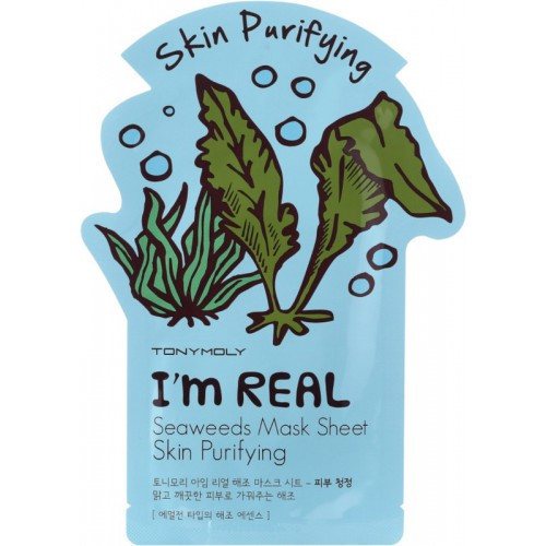 TONYMOLY I'm Real Seaweeds Sheet Mask Valanti veido kaukė 21ml