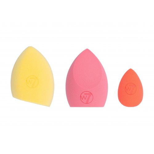 W7 cosmetics Glow Getter Neon Beauty Sponge Trio Makiažo kempinėlių rinkinys Rinkinys