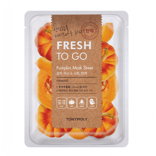 TONYMOLY Fresh To Go Pumpkin Mask Sheet Lakštinė veido kaukė 1 vnt.