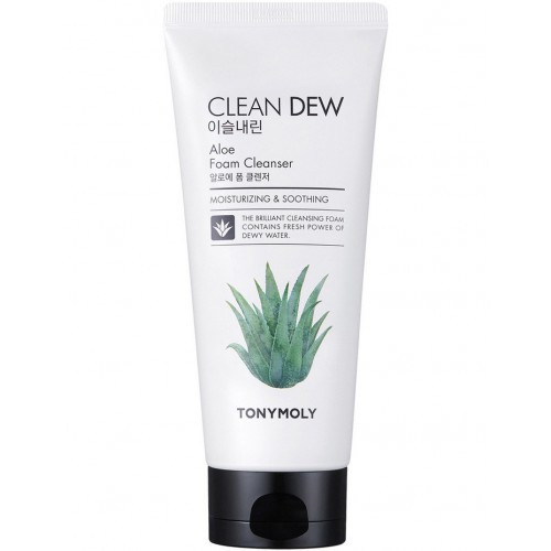 TONYMOLY Clean Dew Aloe Foam Cleanser Veido prausiklis su alaviju 180ml