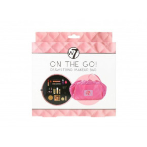 W7 cosmetics On The Go Drawstring Makeup Bag Kosmetinė Pink